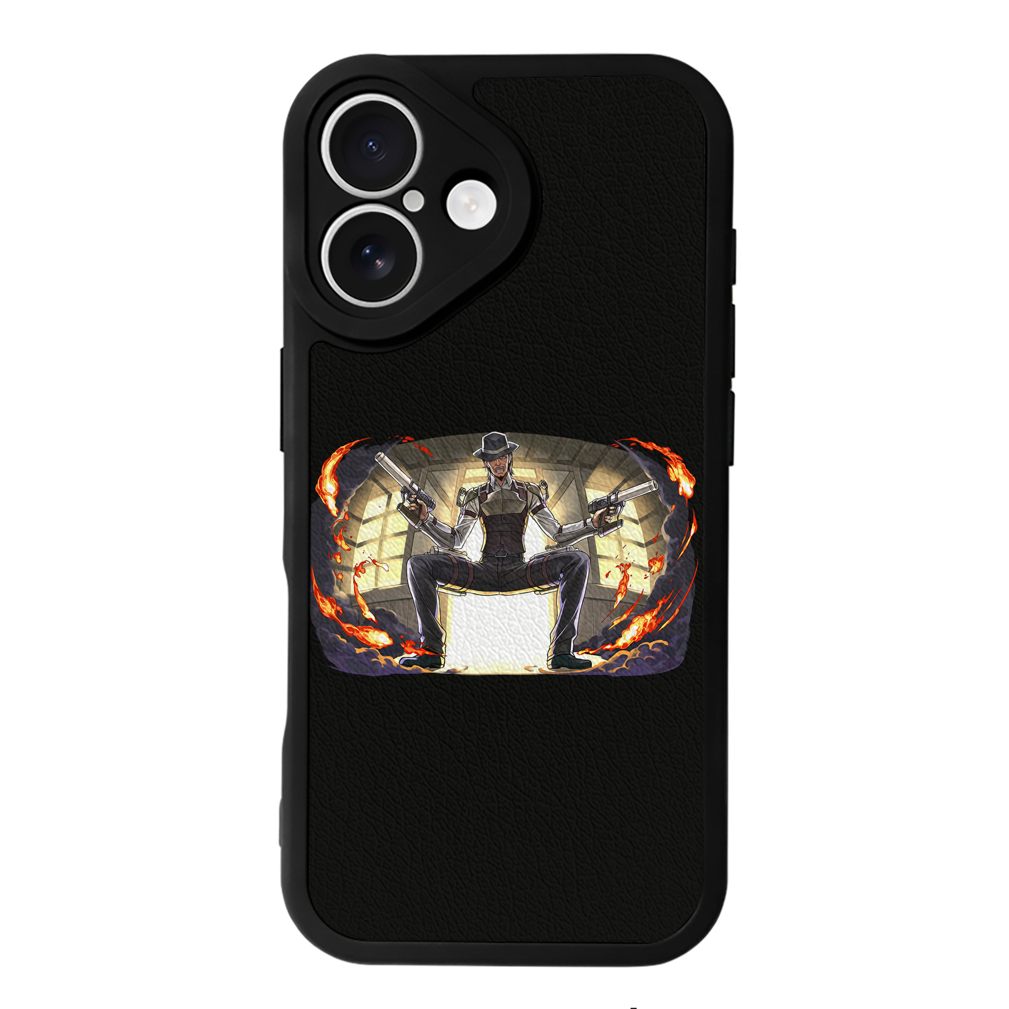 （画像用） 進撃の巨人 ケニー·アッカーマン Attack on Titan Kenny Ackerman 【iPhone 16シリーズ対応】シリコンスマホケース（レザー調） 材質：シリコン